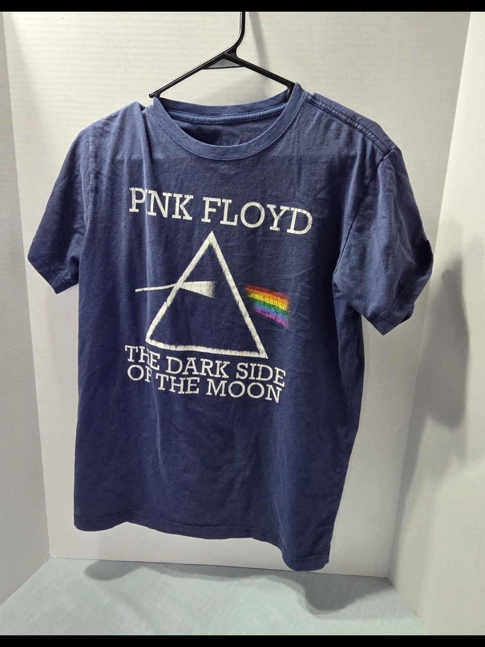 Pink Floyd Navy Blue Kids Prism Logo Tee with Rainbow Detail
